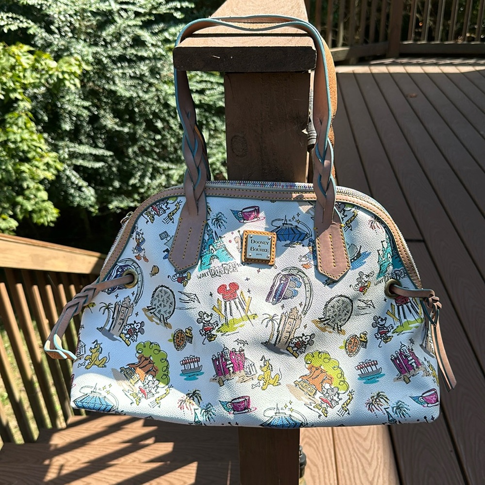 Dooney & Bourke Disney Park Braided handle satchel purse bag WDW exclusive